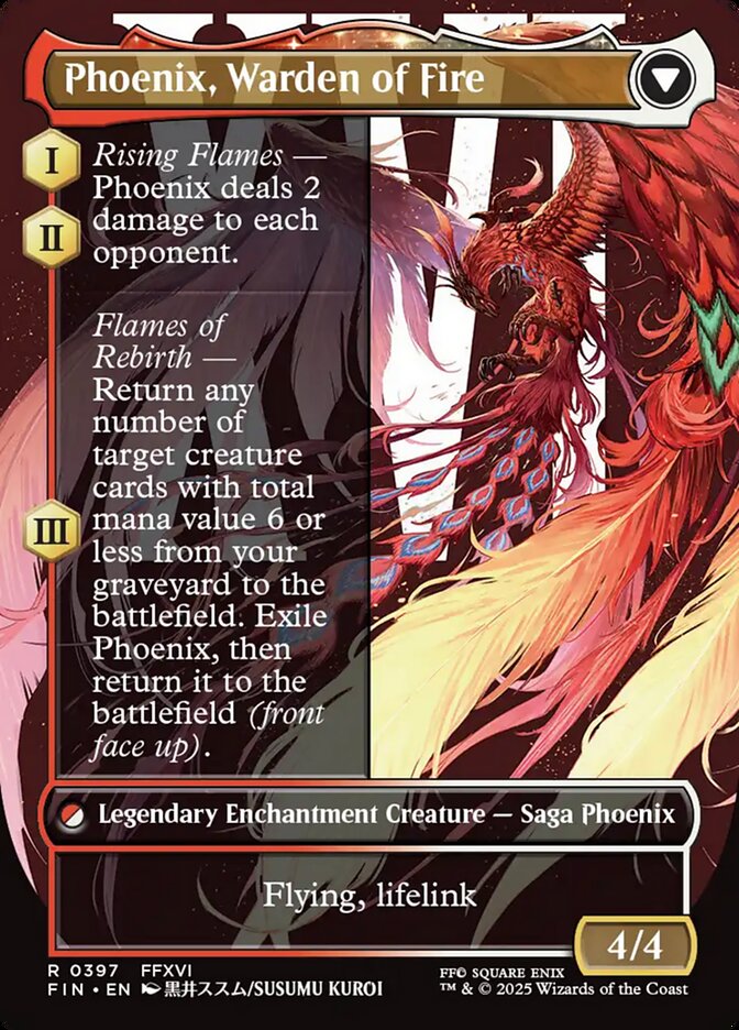 Joshua, Phoenix's Dominant // Phoenix, Warden of Fire, Final fantasy Card Art