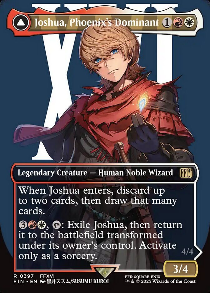 Joshua, Phoenix's Dominant // Phoenix, Warden of Fire, Final fantasy Card Art
