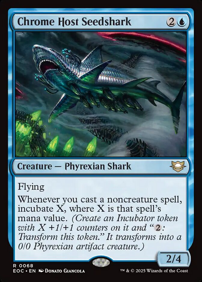 Chrome Host Seedshark, Edge Of Eternities Commander Card Art