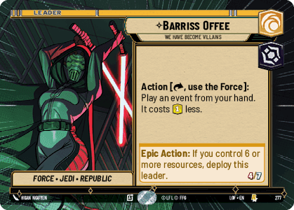 Barriss Offee, We Have Become Villains - Hyperspace