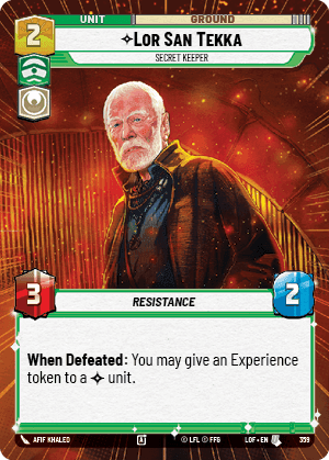 Lor San Tekka, Secret Keeper - Hyperspace