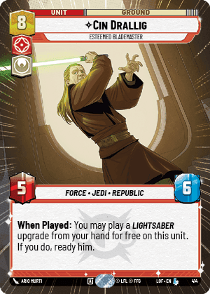 Cin Drallig, Esteemed Blademaster - Hyperspace