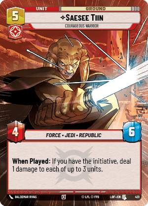 Saesee Tiin, Courageous Warrior - Hyperspace