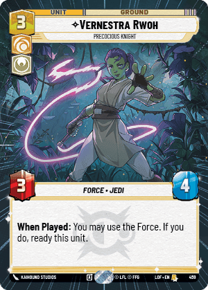 Vernestra Rwoh, Precocious Knight - Hyperspace