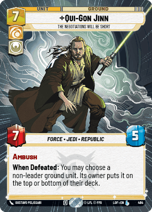 Qui-Gon Jinn, The Negotiations Will Be Short - Hyperspace