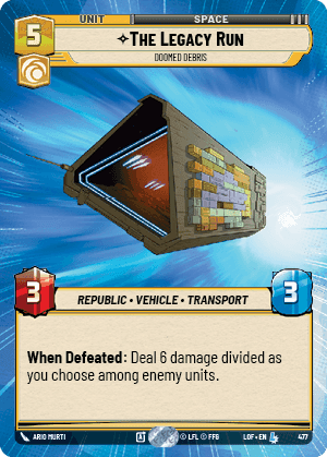 The Legacy Run, Doomed Debris - Hyperspace