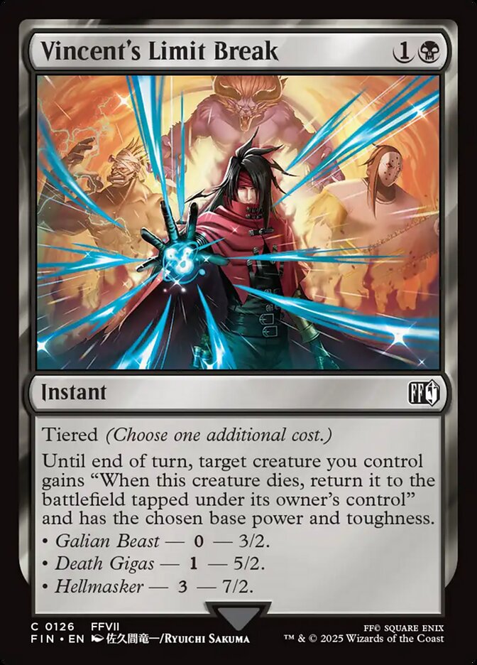 Vincent's Limit Break, Final fantasy Card Art