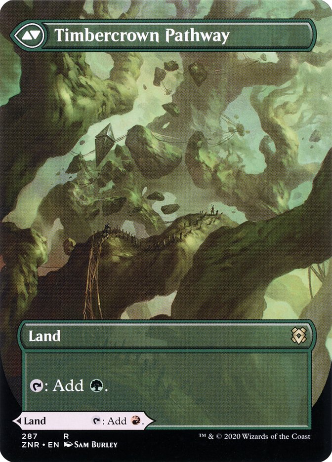 Cragcrown Pathway // Timbercrown Pathway, Zendikar rising Card Art