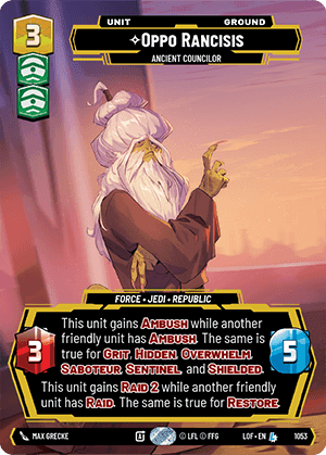 Oppo Rancisis, Ancient Councilor - Prestige