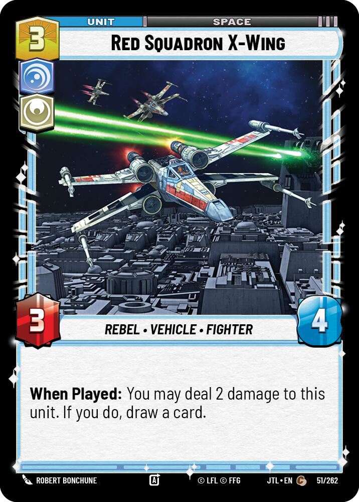 Red Squadron X-Wing, Jump to Lightspeed Card Art