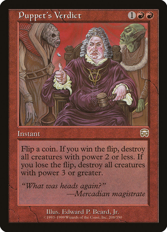 Puppet's Verdict, Mercadian masques Card Art