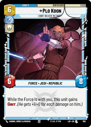 Plo Koon, I Don't Believe in Chance - Foil