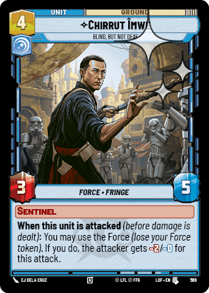 Chirrut Îmwe, Blind, but not Deaf - Foil