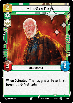 Lor San Tekka, Secret Keeper - Foil