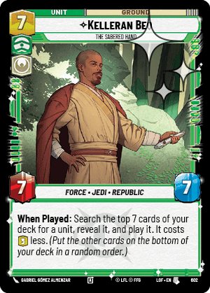 Kelleran Beq, The Sabered Hand - Foil