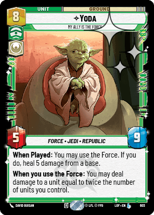 Yoda, My Ally is the Force - Foil