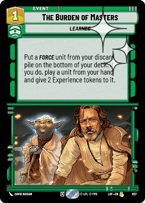 The Burden of Masters - Foil
