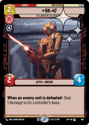 HK-47, Exclamation: Die, Meatbag! - Foil