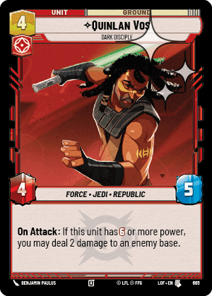 Quinlan Vos, Dark Disciple - Foil