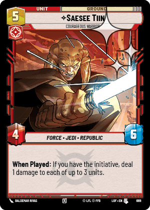 Saesee Tiin, Courageous Warrior - Foil