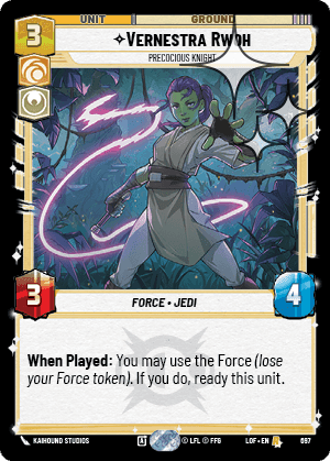 Vernestra Rwoh, Precocious Knight - Foil
