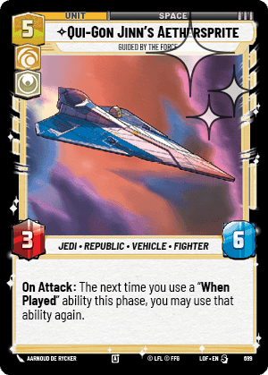Qui-Gon Jinn's Aethersprite, Guided by the Force - Foil