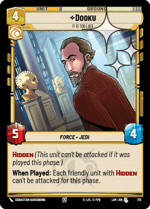 Dooku, It Is Too Late - Foil