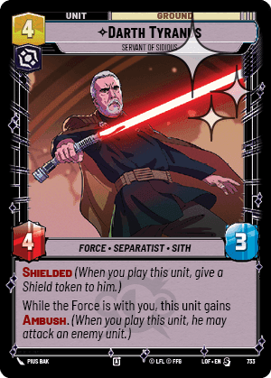 Darth Tyranus, Servant of Sidious - Foil