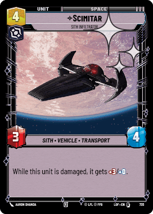 Scimitar, Sith Infiltrator - Foil