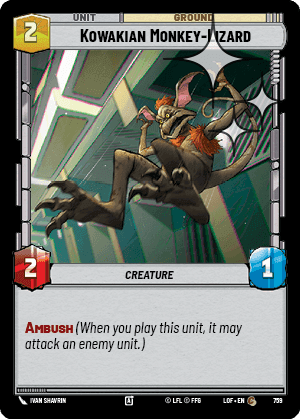 Kowakian Monkey-Lizard - Foil