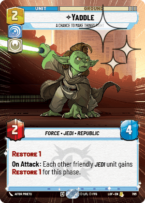 Yaddle, A Chance To Make Things Right - Hyperspace Foil