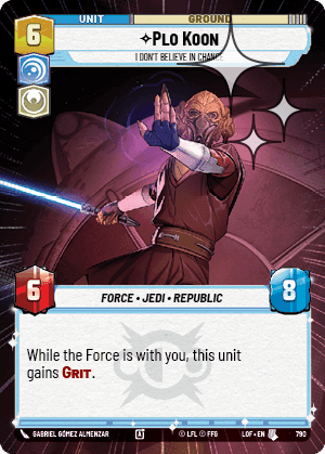 Plo Koon, I Don't Believe in Chance - Hyperspace Foil