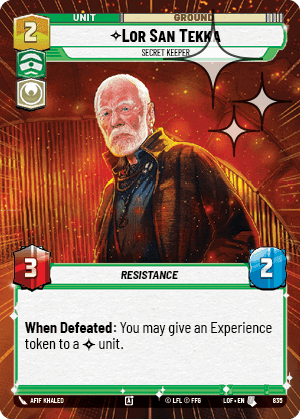 Lor San Tekka, Secret Keeper - Hyperspace Foil