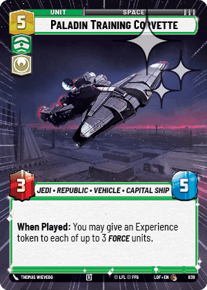 Paladin Training Corvette - Hyperspace Foil