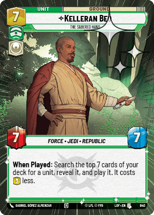 Kelleran Beq, The Sabered Hand - Hyperspace Foil