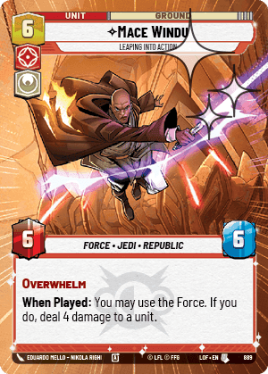 Mace Windu, Leaping into Action - Hyperspace Foil