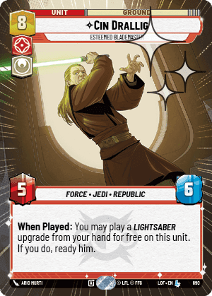 Cin Drallig, Esteemed Blademaster - Hyperspace Foil