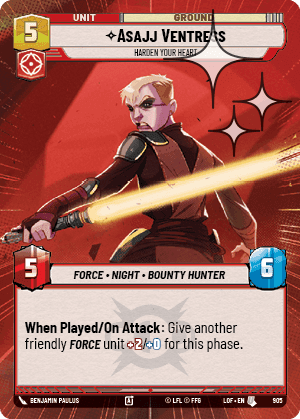 Asajj Ventress, Harden Your Heart - Hyperspace Foil