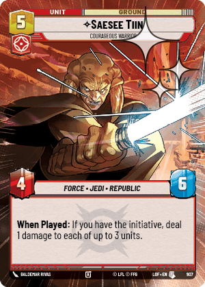 Saesee Tiin, Courageous Warrior - Hyperspace Foil