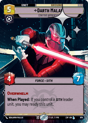 Darth Malak, Covetous Apprentice - Hyperspace Foil