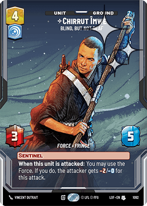 Chirrut Îmwe, Blind, but not Deaf - Prestige Foil