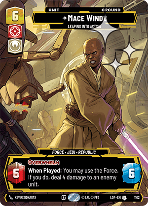 Mace Windu, Leaping into Action - Prestige Foil