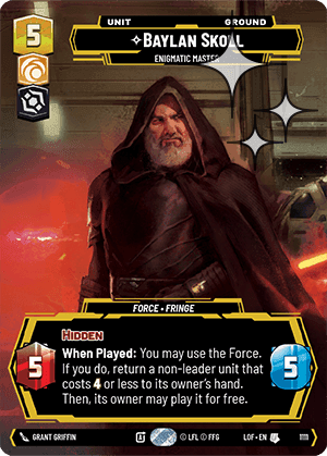 Baylan Skoll, Enigmatic Master - Prestige Foil