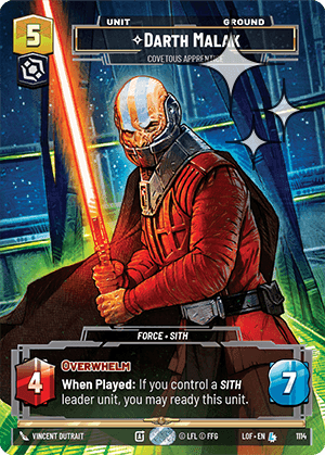 Darth Malak, Covetous Apprentice - Prestige Foil
