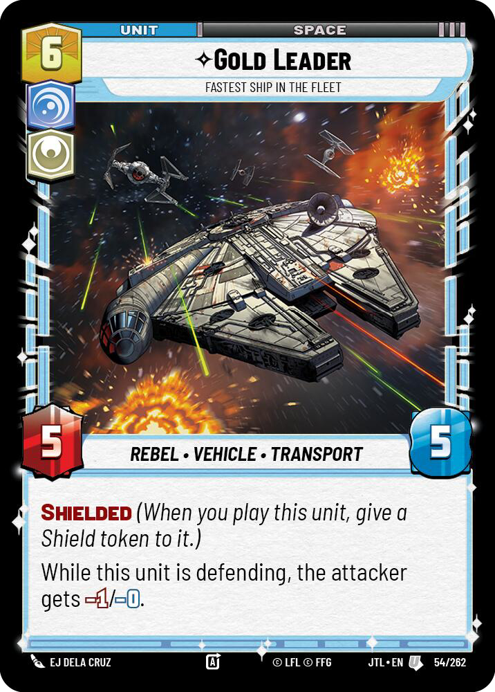 Gold Leader, Fastest Ship in the Fleet, Jump to Lightspeed Card Art