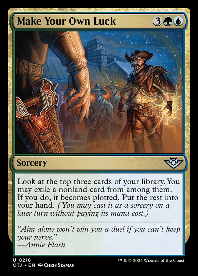Make Your Own Luck, Outlaws of thunder junction Card Art