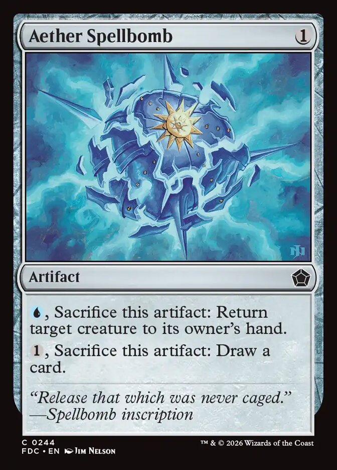 Aether Spellbomb, Foundations Commander Card Art
