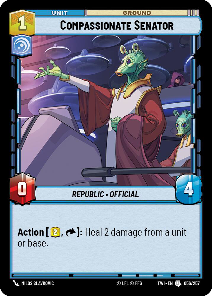 Compassionate Senator, Twilight of the Republic Card Art