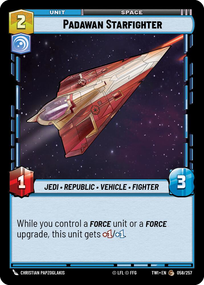 Padawan Starfighter, Twilight of the Republic Card Art