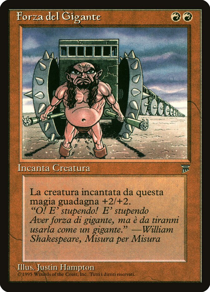 Giant Strength, Legends Card Art